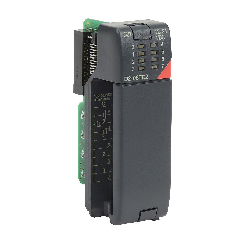 Discrete Output Module: 8-pt, 12-24 VDC (PN# D2-08TD2