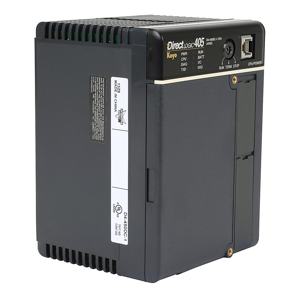 DL405 CPU: 7.5k words ladder memory, serial ports, (programmable