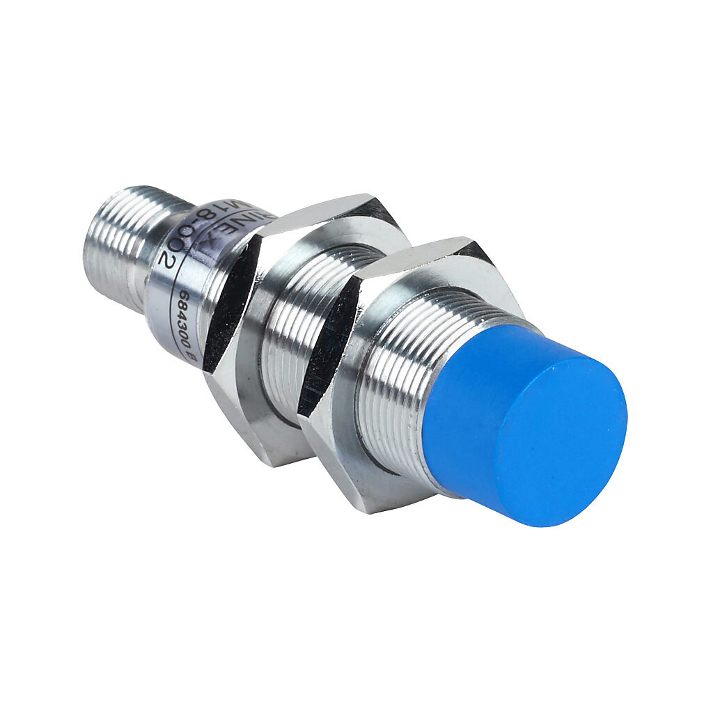 Inductive Proximity Sensor: 18mm diameter x 63.5mm body, 20mm
