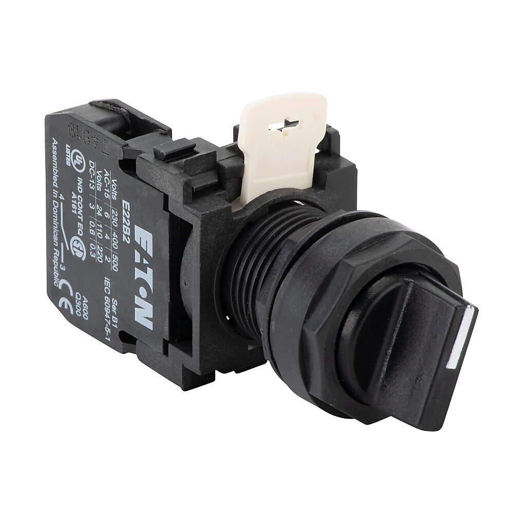 Selector Switch: maintained, 22mm, 2-pos, knob operator (PN