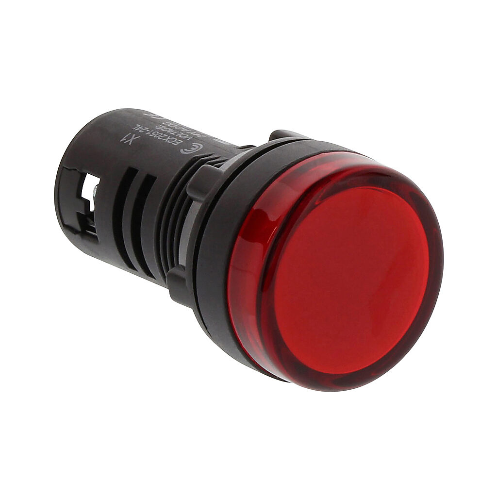 Indicating Light: 22mm, IP65, red (PN# ECX2051-24L) | AutomationDirect