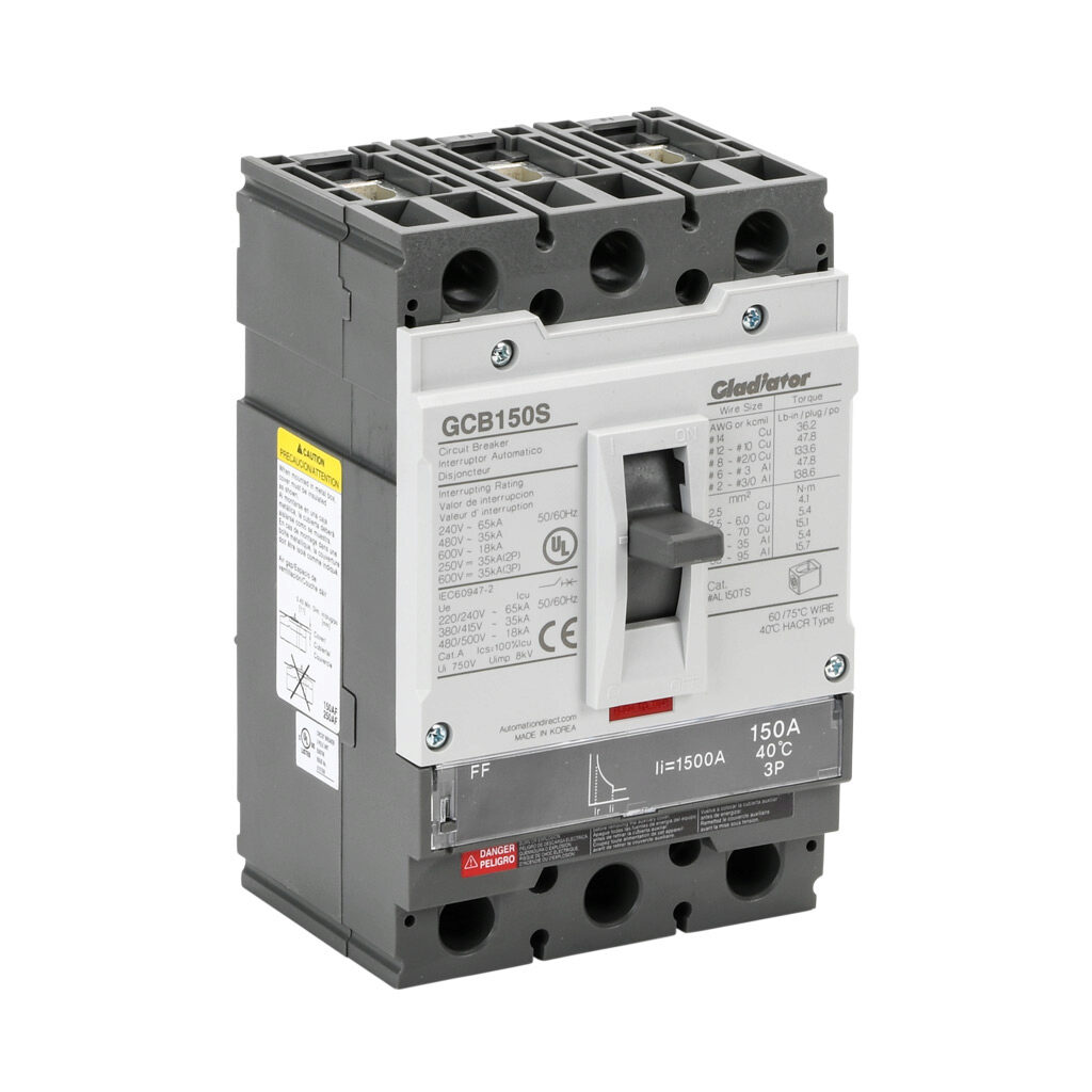 Molded Case Circuit Breaker: 150A, characteristics, 150A frame (PN