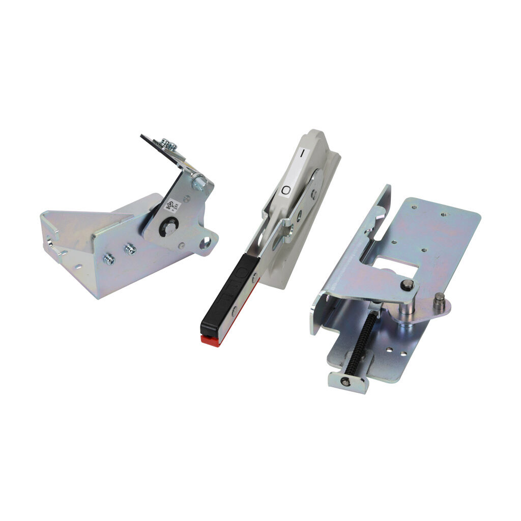 Flange Handle: lever, gray/chrome, for Gladiator 100A frame MCCBs