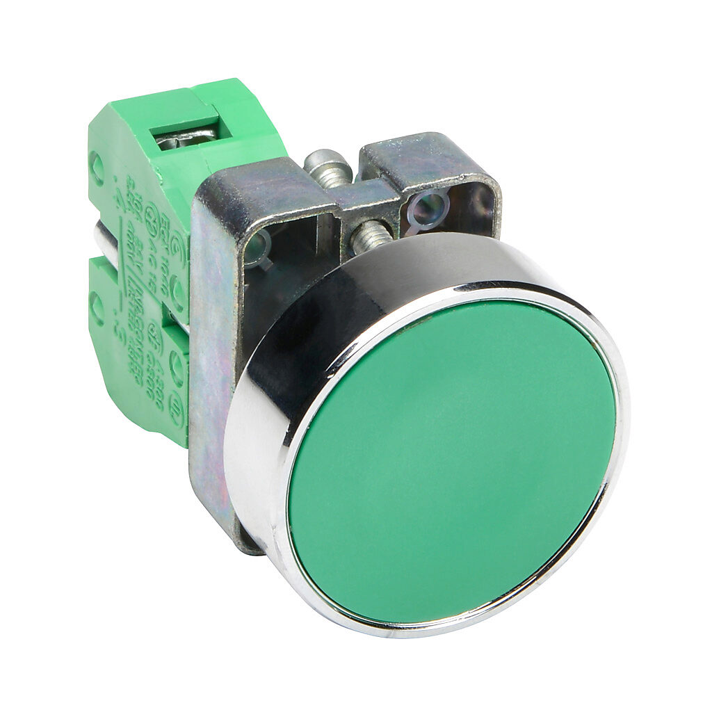 22mm Pushbutton: momentary, green, IP65 (PN# GCX1122
