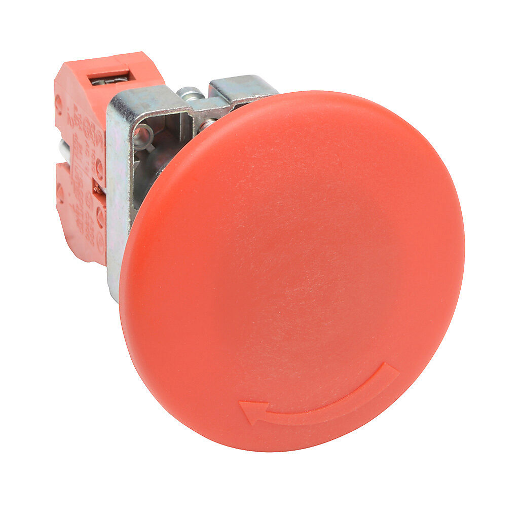 22mm Emergency Stop Pushbutton: twist-to-release, red, IP65 (PN