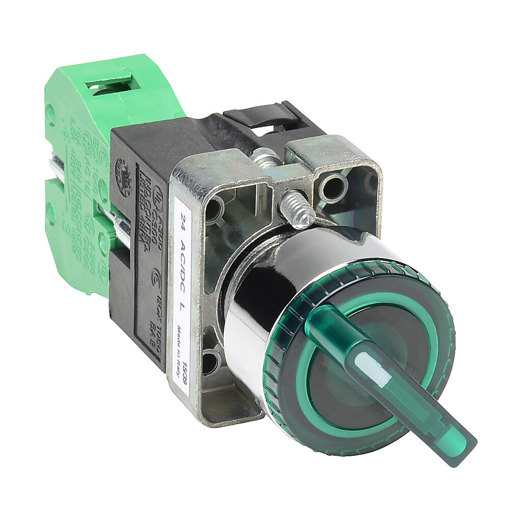 Selector Switch: maintained, 22mm, 2-pos, knob operator (PN
