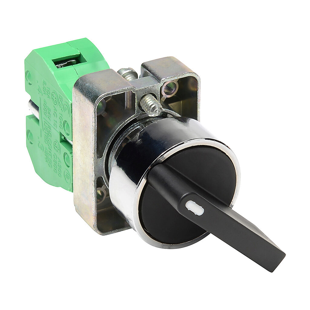 Selector Switch: maintained, 22mm, 2-pos, lever operator (PN