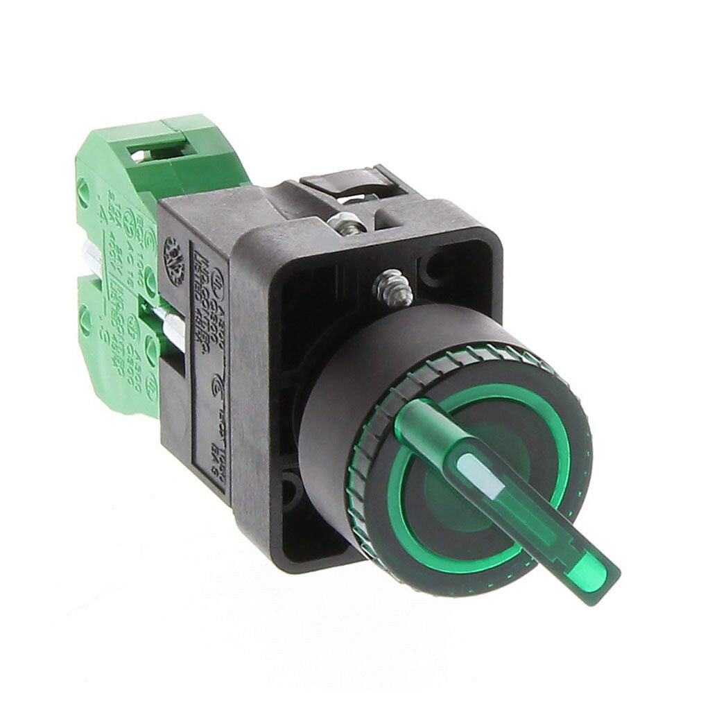 Selector Switch: maintained, 22mm, 2-pos, knob operator (PN