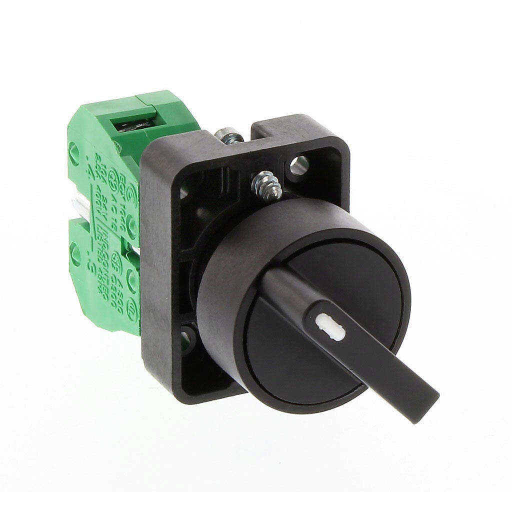 Selector Switch: maintained, 22mm, 2-pos, knob operator (PN