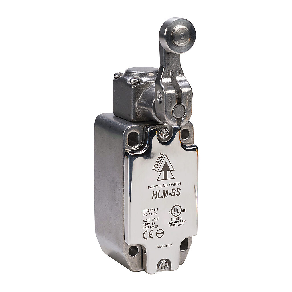 Safety Limit Switch: side rotary lever with stainless steel roller