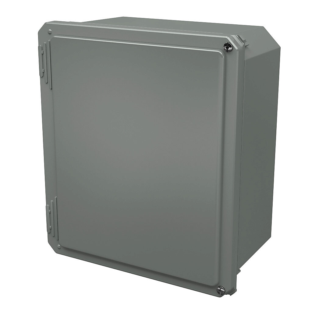 Enclosure: 12 x 10 x 6in, wall mount, fiberglass reinforced