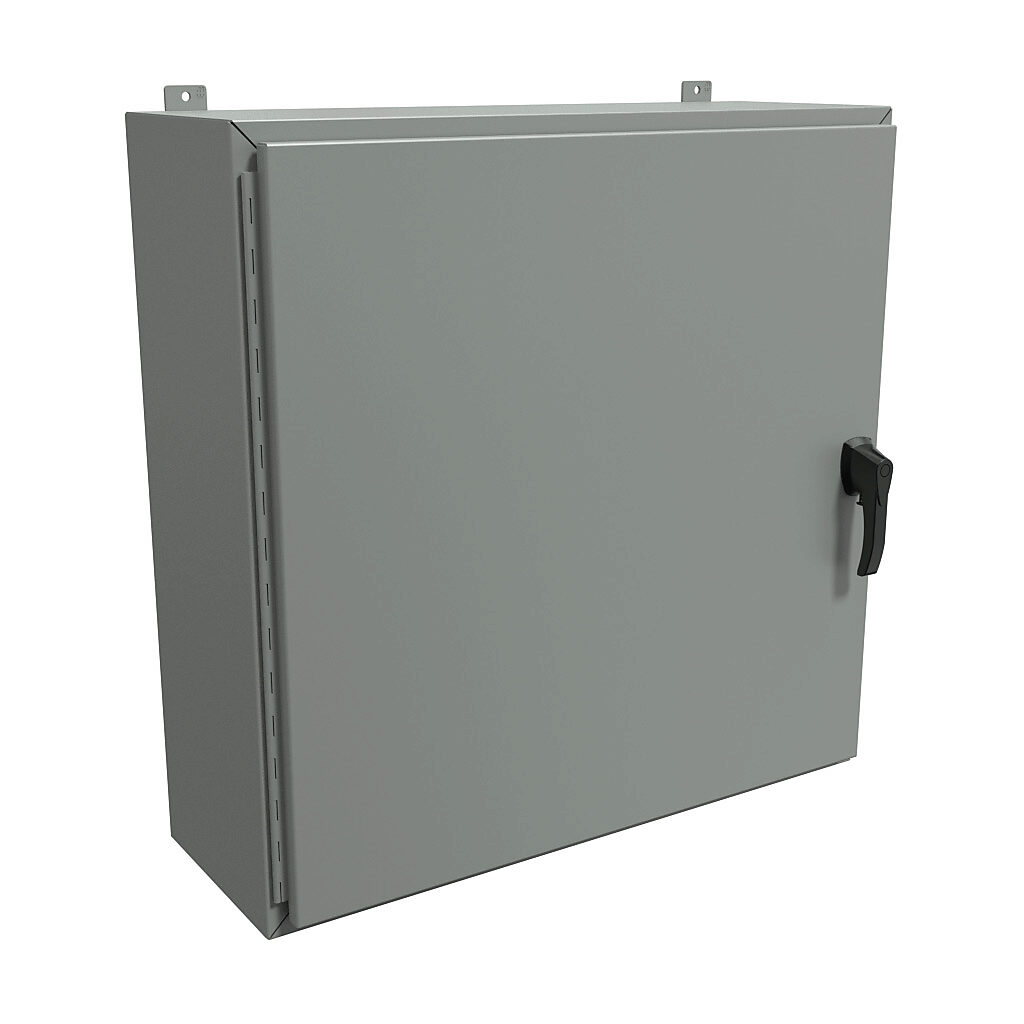 Enclosure: 36 x 36 x 12in, wall mount, carbon steel (PN