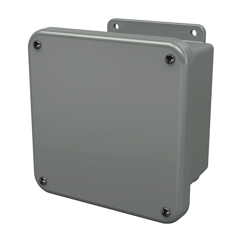 Enclosure: 6 x 6 x 4in, wall mount, fiberglass reinforced