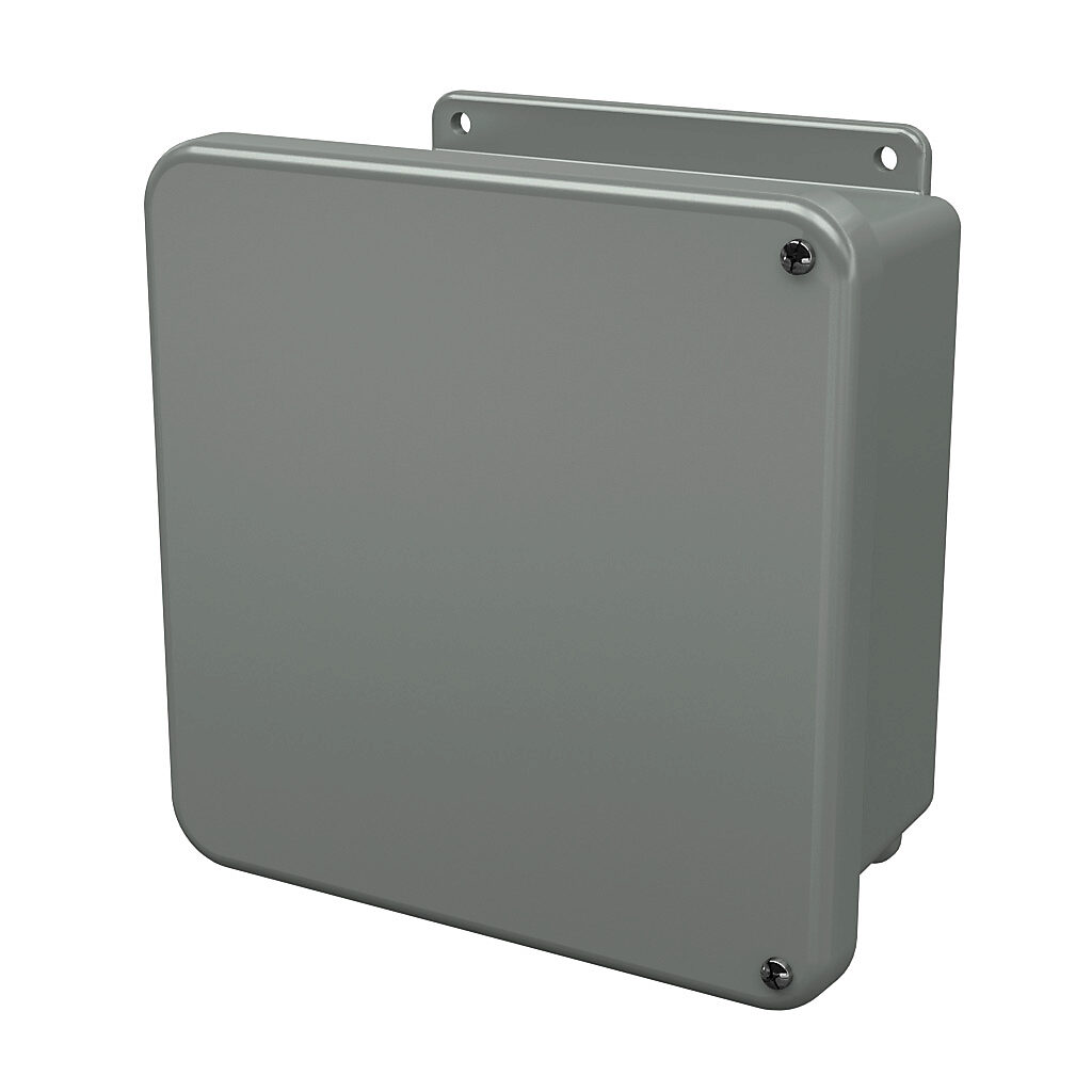 Enclosure: 8 x 8 x 4in, wall mount, fiberglass reinforced