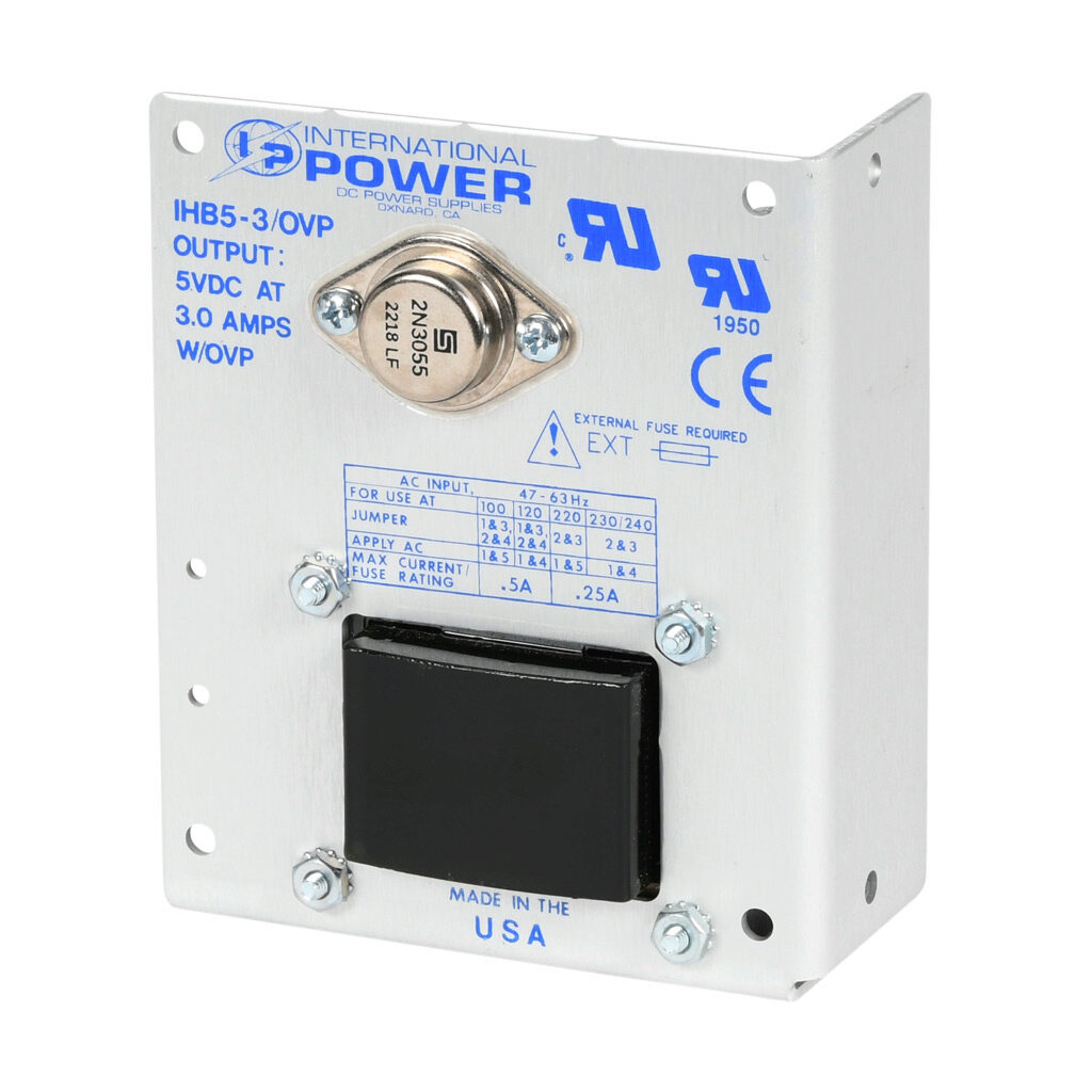 Power Supply: regulated linear, Output: 5 VDC @ 3A/15W (PN# IHB5-3