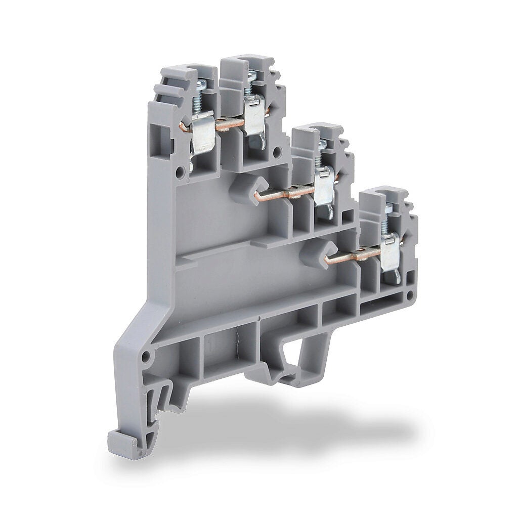 Screw Triple-level Sensor Terminal Block: 20/pk, gray, 24-12 AWG