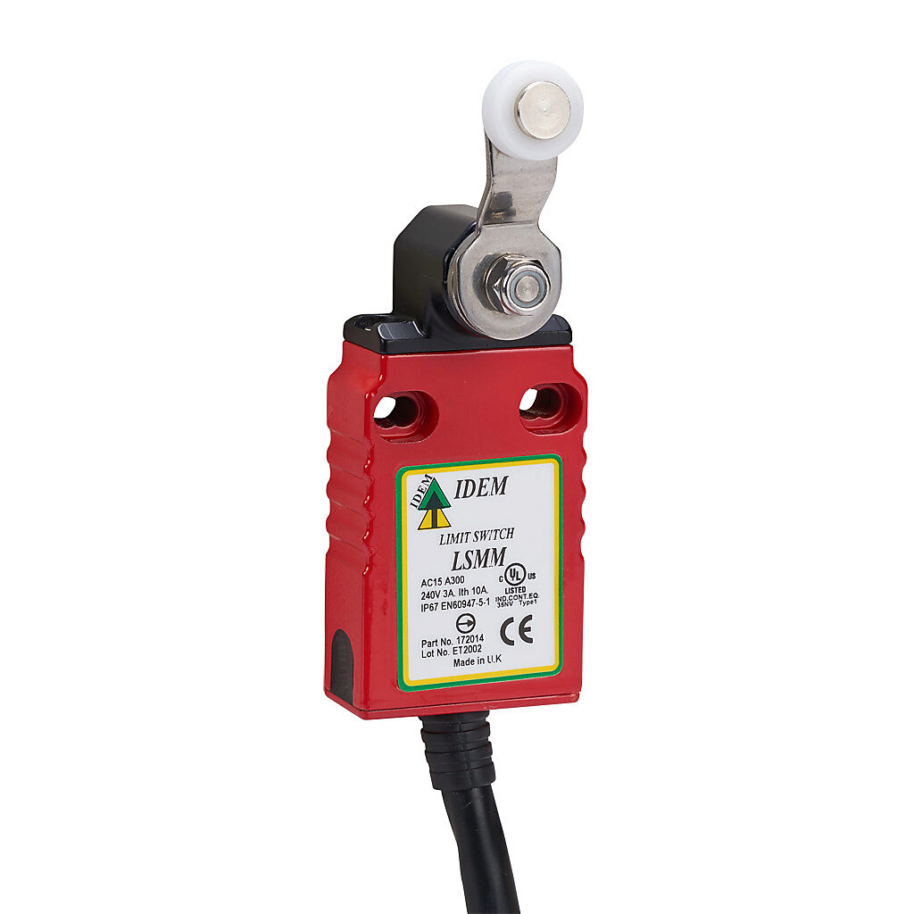 Safety Limit Switch: side rotary lever with polyester roller (PN