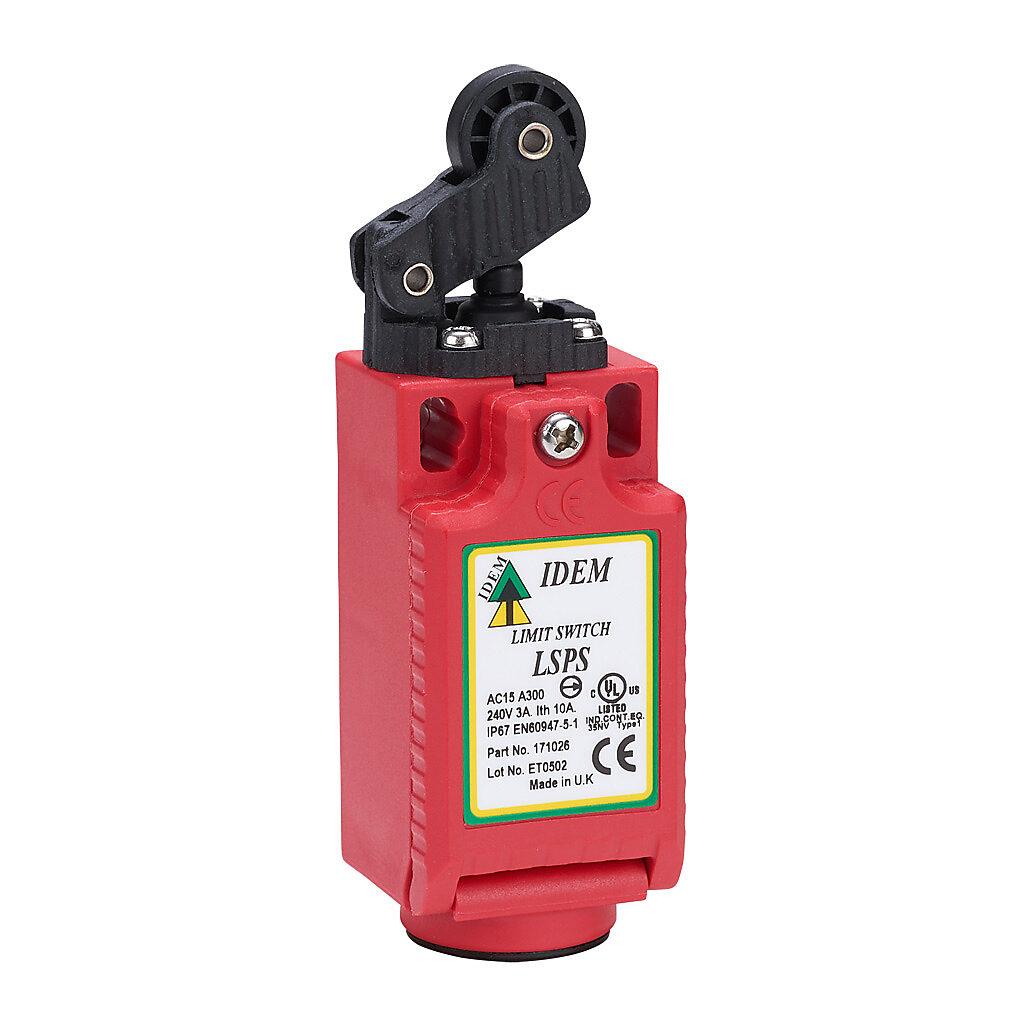 Safety Limit Switch: hinge lever with polyester roller (PN# LSPS
