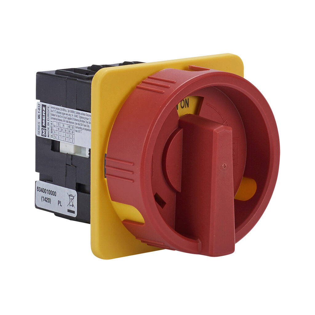 Disconnect Switch: 3-pole, 32A (PN# ML1-032-E-H03R) | AutomationDirect