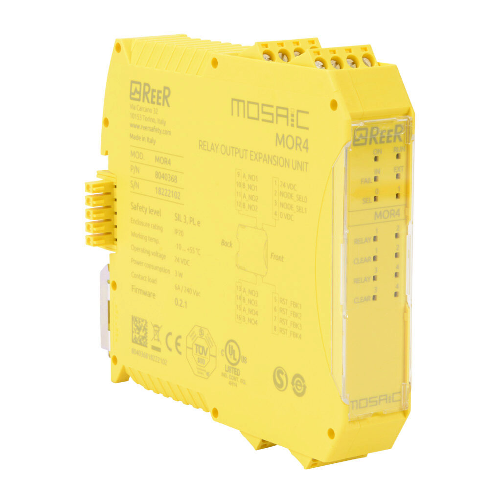Safety Expansion Module: (4) N.O. safety output(s), for MOSAIC-M1