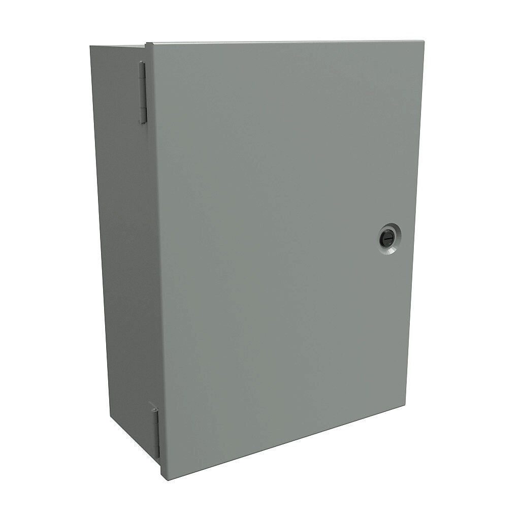 Enclosure: 16 x 12 x 6in, wall mount, carbon steel (PN# N1J16126