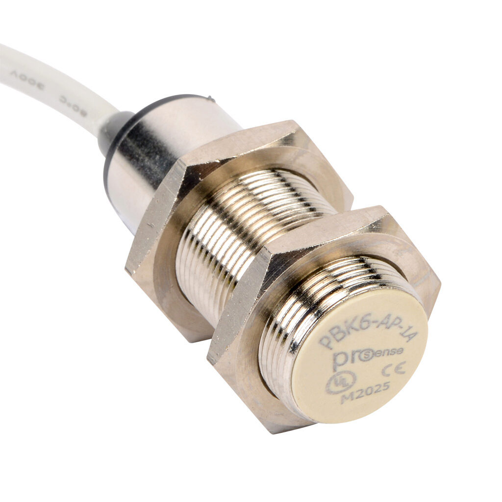 Inductive Proximity Sensor: 18mm diameter x 46.9mm body, 5mm range
