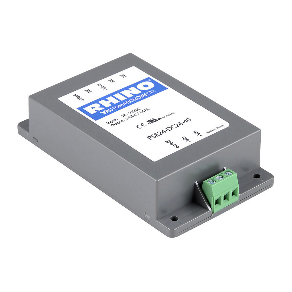 DC To DC Converter: 18-75 VDC in, 24VDC out, 1.67A (PN# PSE24-DC24
