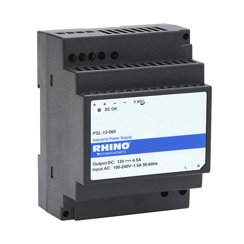 Power Supply: switching, Output: 12 VDC @ 4.5A/54W (adjustable