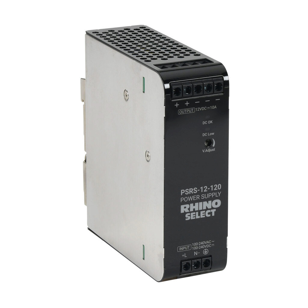 Power Supply: switching, Output: 12 VDC @ 10A/120W (adjustable) (PN#  PSRS-12-120) | AutomationDirect