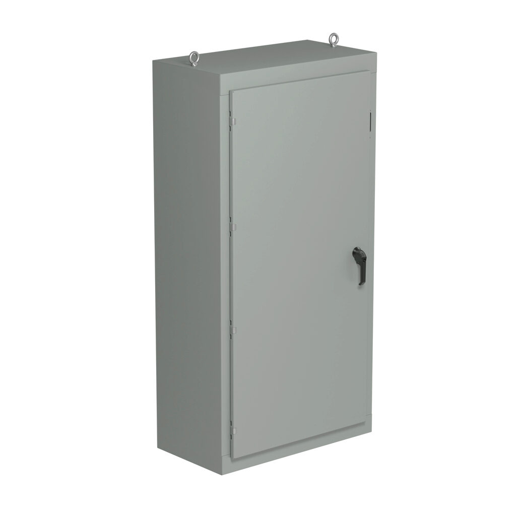 Disconnect Enclosure: 68 x 34 x 18in, freestanding, carbon steel
