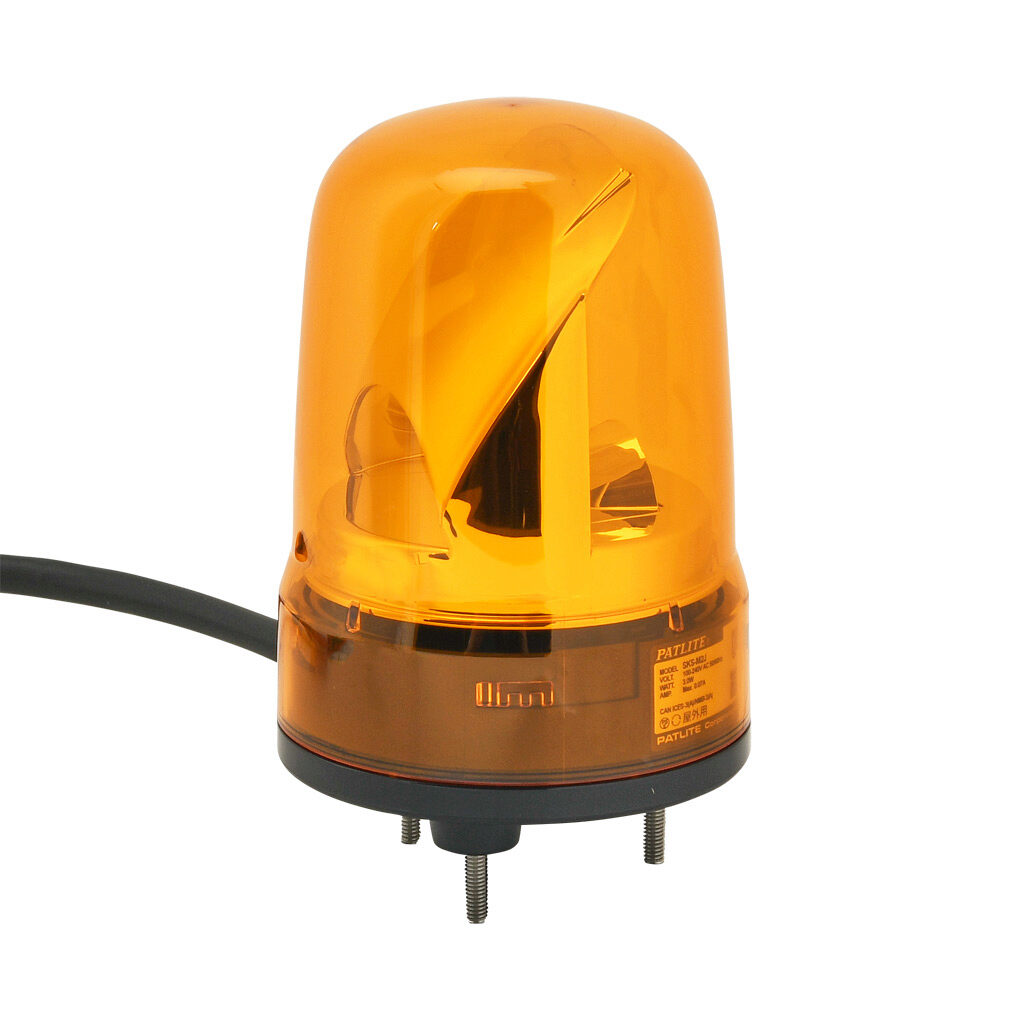 Industrial Signal Beacon: amber, rotating (120rpm), 100-240 VAC
