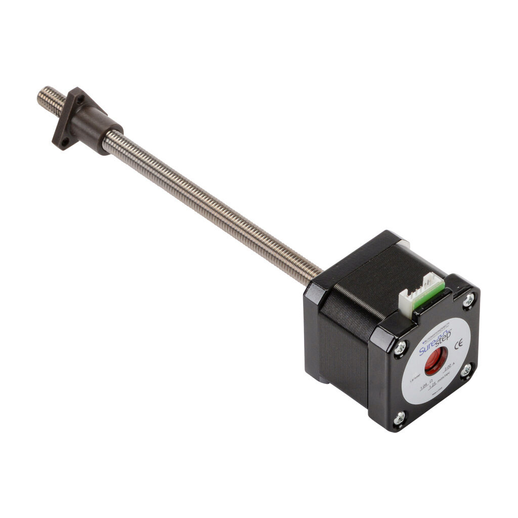 Stepper Motor Linear Actuator: NEMA 17 frame, 6in lead screw length (PN#STP-LE17-2D06ANN)
