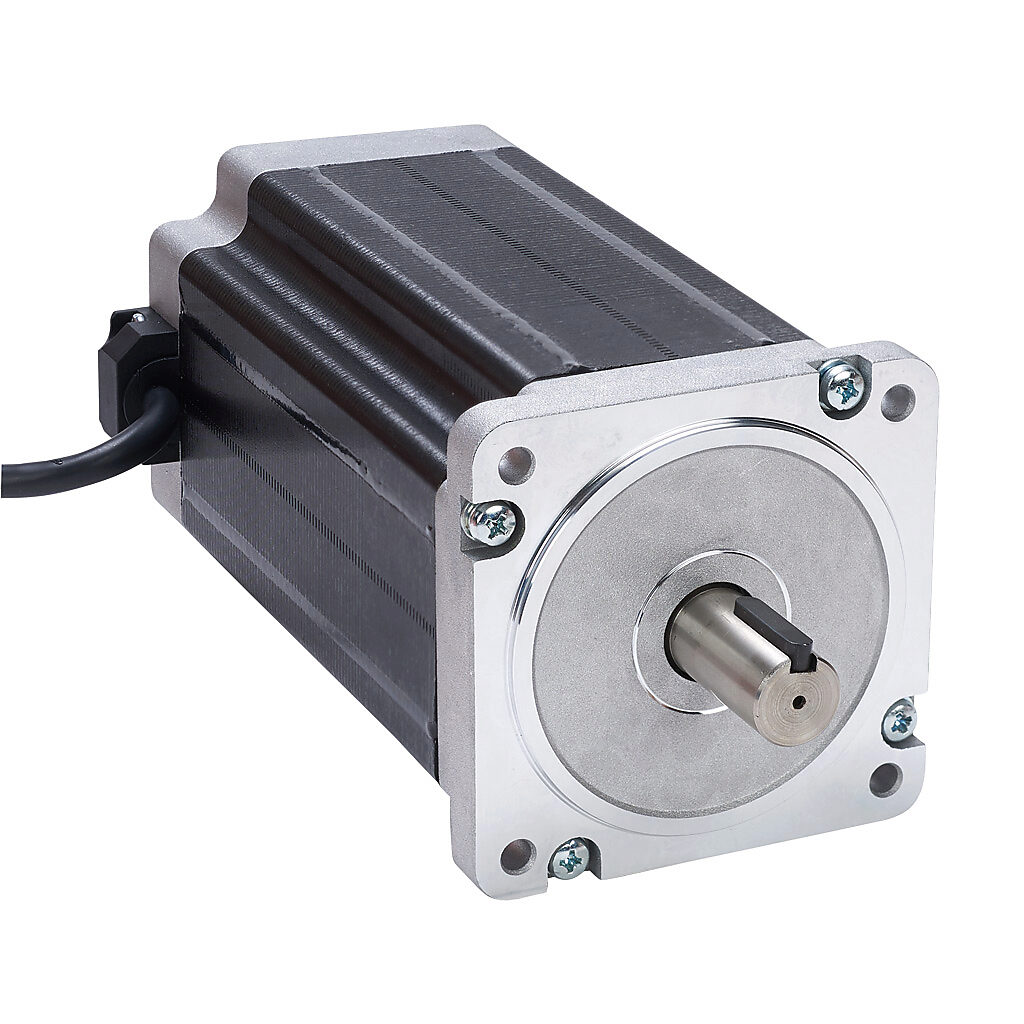 Stepper Motor: NEMA 34 frame, dual shaft, 1841 oz-in holding