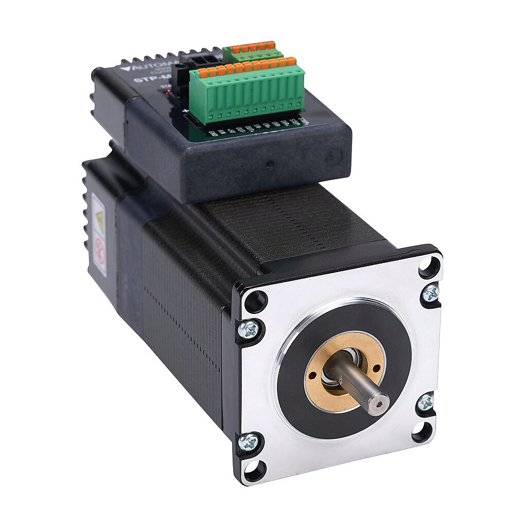Integrated Stepper Motor/drive: NEMA 23 frame, 5A, 210 oz-in holding torque  (PN# STP-MTRD-23065RE) | AutomationDirect