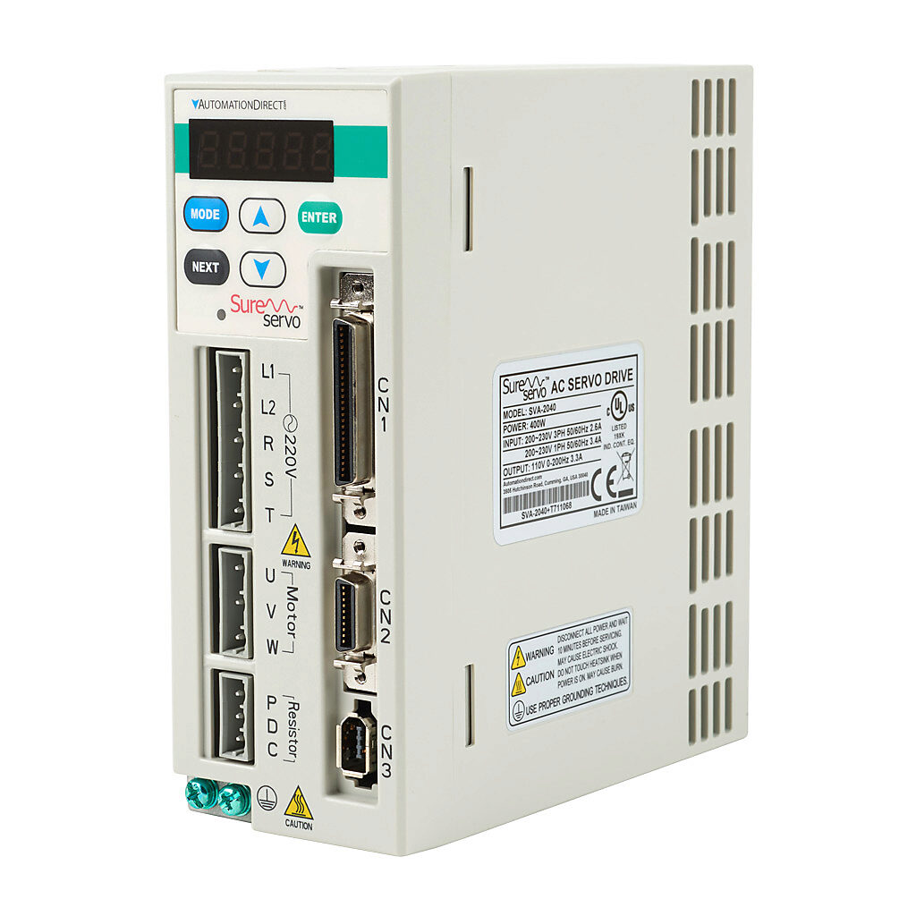 SureServo Servo Drive: 400W, 230 VAC, 1 and 3-phase (PN# SVA-2040