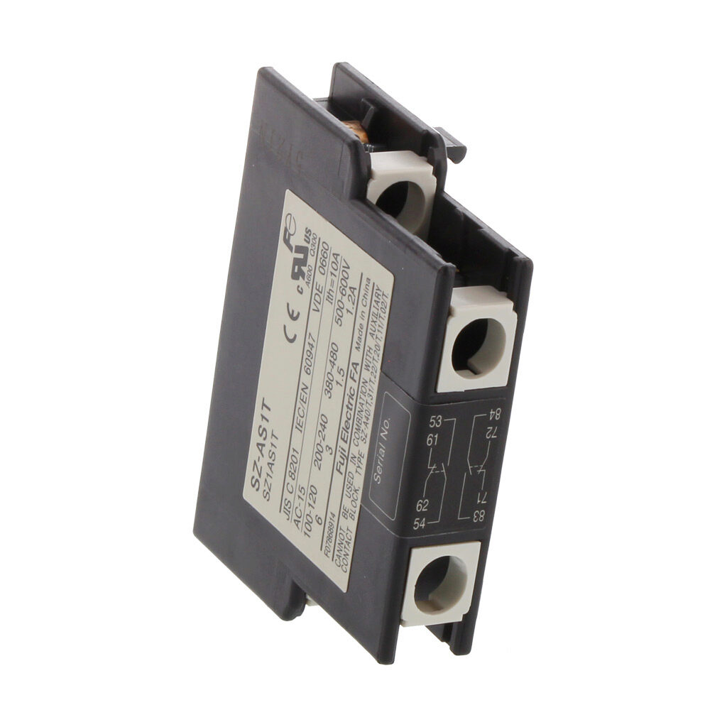 Auxiliary Contact: 6A @ 120 VAC/0.55A @ 120 VDC (PN# SZ-AS1T