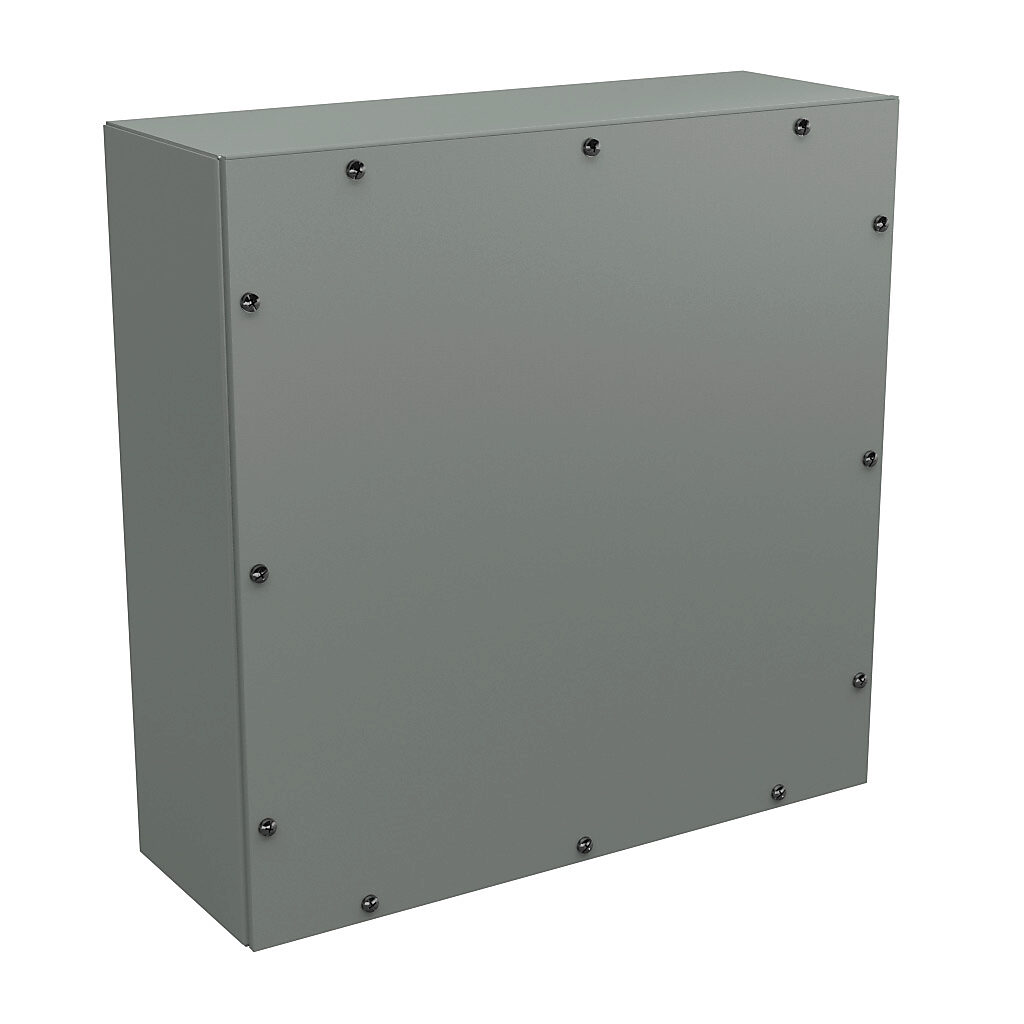 Enclosure: 18 x 18 x 6in, wall mount, carbon steel (PN
