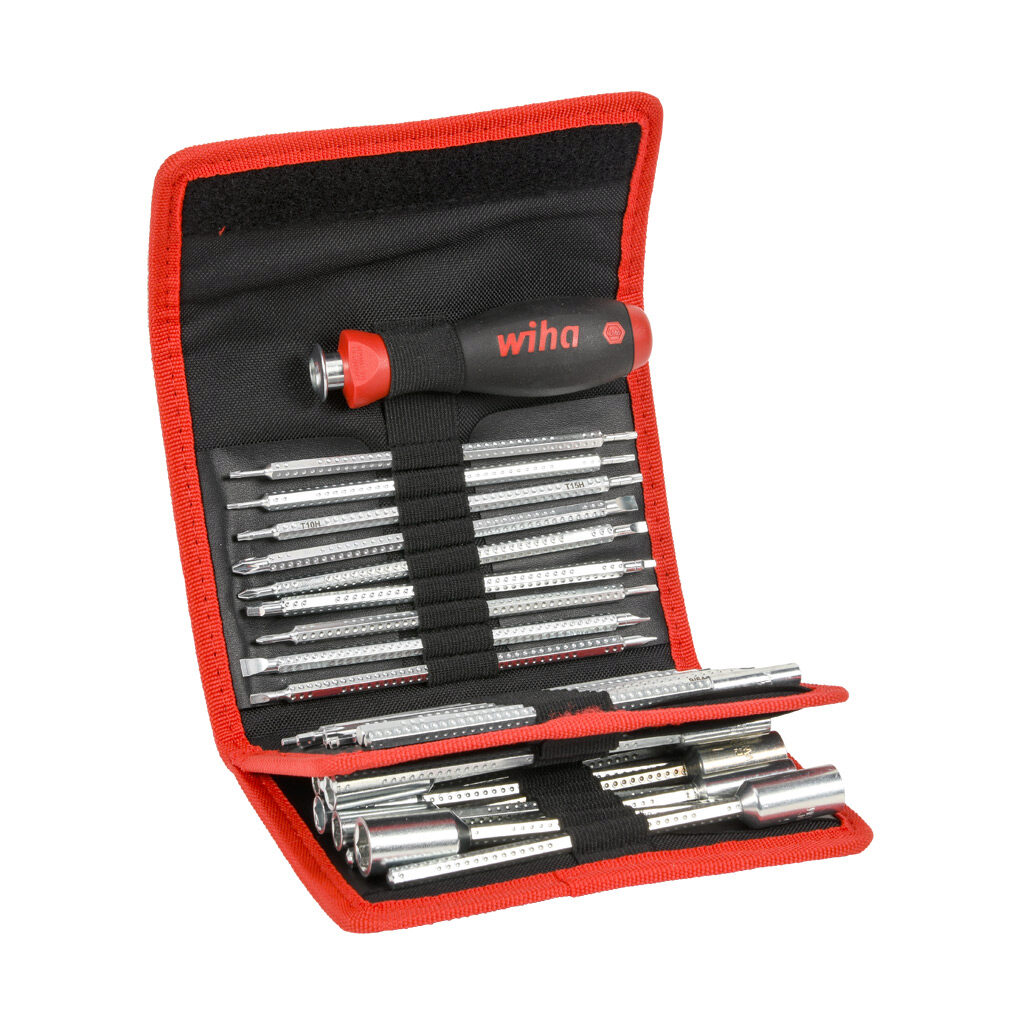 Wiha Multi-bit Adjustable Shaft Screwdriver: 32 pieces (PN
