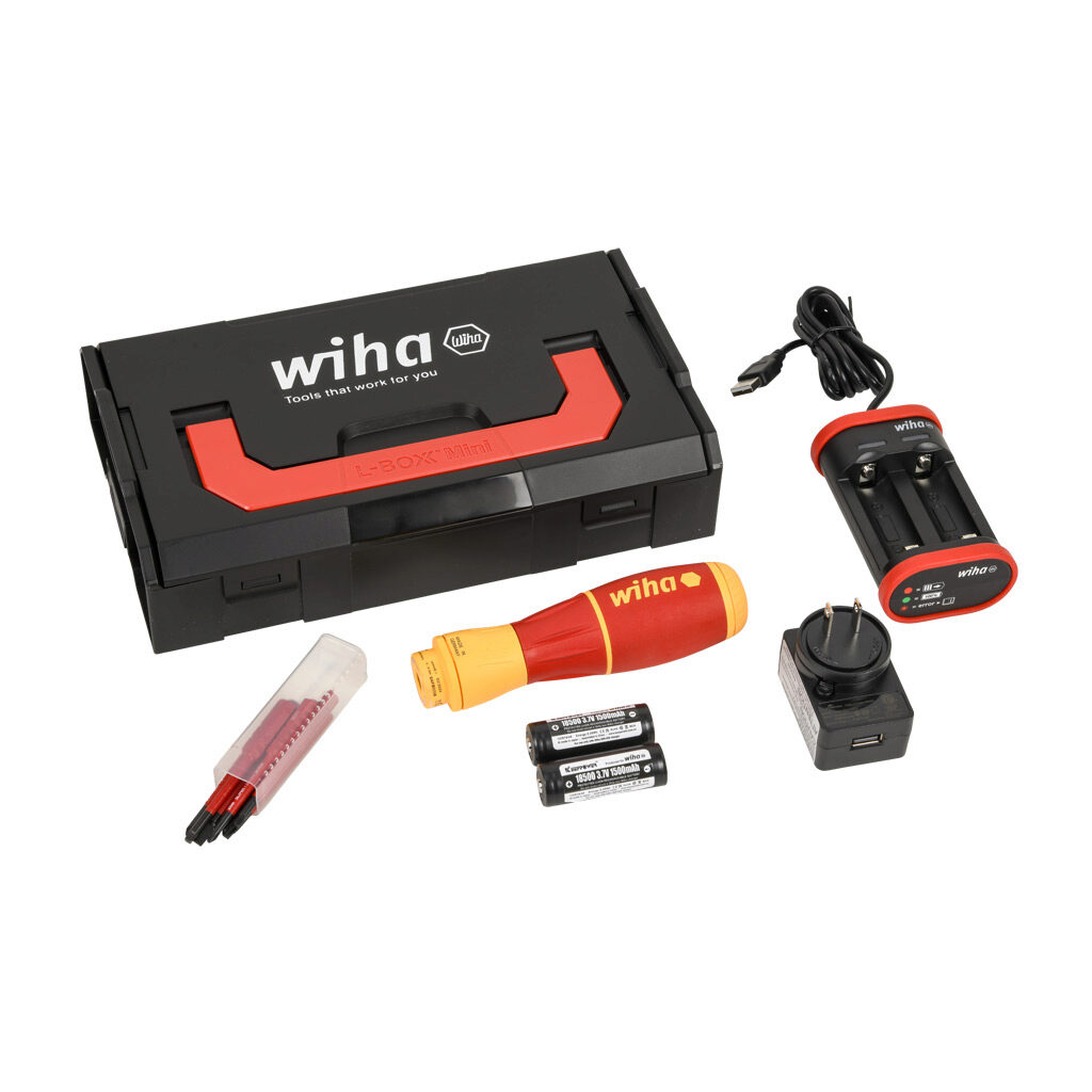 Wiha Insulated Multi-bit Electric Screwdriver: 13 pieces (PN