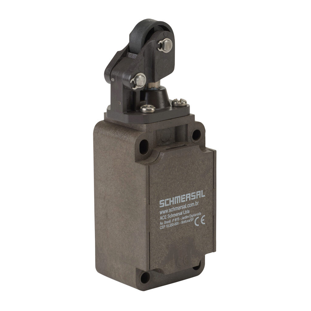 Limit Switch: one-way horizontal lever with plastic roller (PN