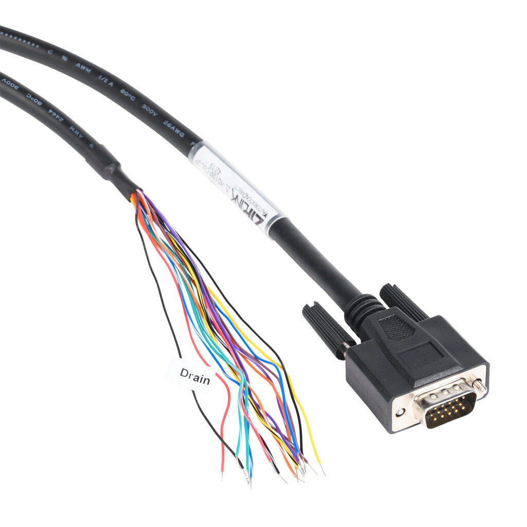 Cable: 6.5ft/2m cable length (PN# ZL-HD15M-CBL-2P) | AutomationDirect