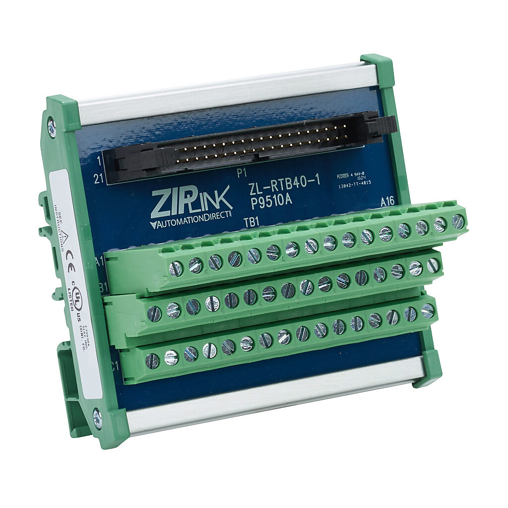 ZIPLink Reduced-width Feedthrough Module: 48-pole (PN# ZL-RTB40-1