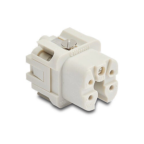 Female Insert: 4-pole, 10 amp, for ZIPport multi-wire housings (PN