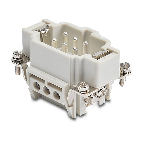 Male Insert: 6-pole, 16 amp, for ZIPport multi-wire housings (PN