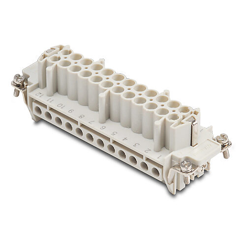 Female Insert: 24-pole, 16 amp, for ZIPport multi-wire housings