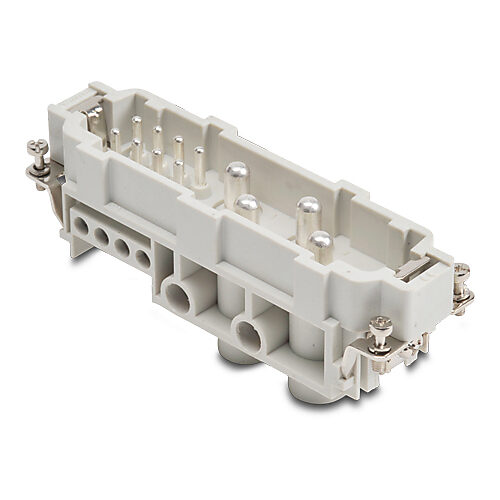 Male Insert: 12-pole, 80 amp (4-pole), 16 amp (8-pole), for