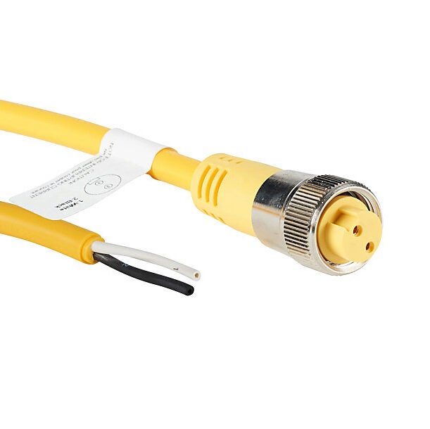7/8in - 16 UN2 Thread Nut 2-pin Female Axial to Pigtail Cable: 6.5