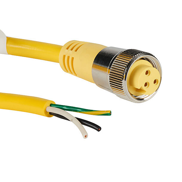 7/8in - 16 UN2 Thread Nut 3-pin Female Axial to Pigtail Cable