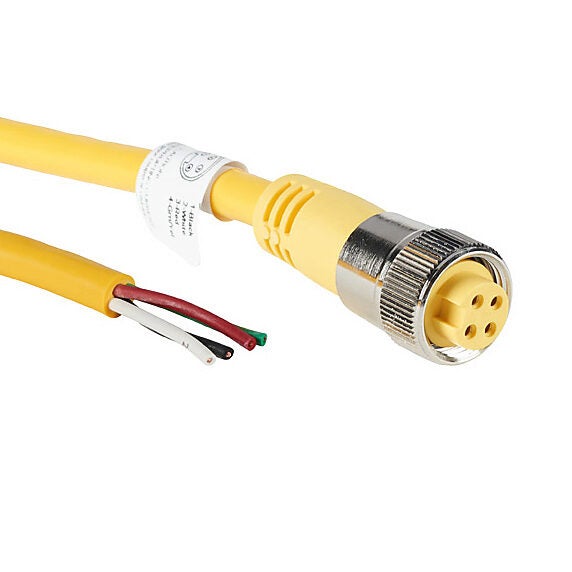 7/8in - 16 UN2 Thread Nut 4-pin Female Axial to Pigtail Cable