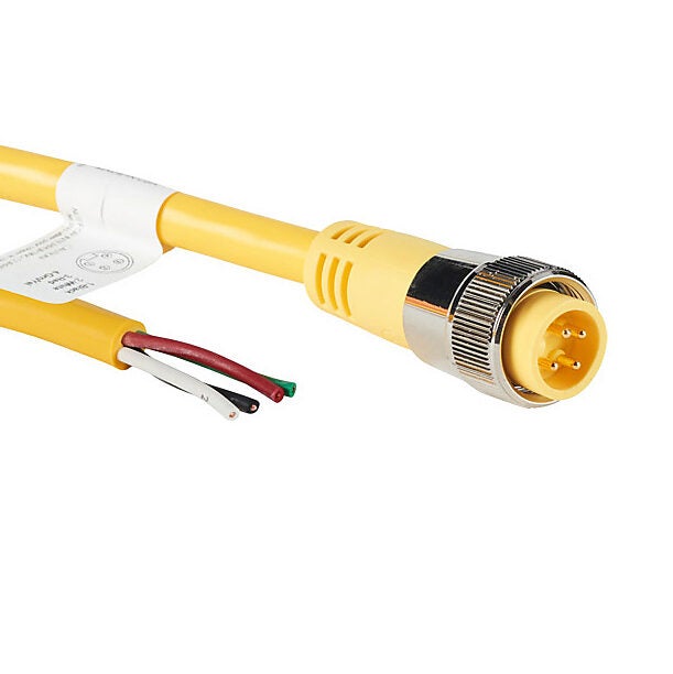 7/8in - 16 UN2 Thread Nut 4-pin Male Axial to Pigtail Cable: 19.6